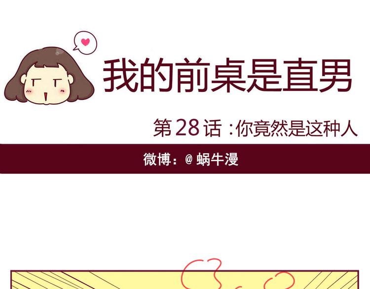 《我的前桌是直男》第28话 你竟然是这种人 第1页