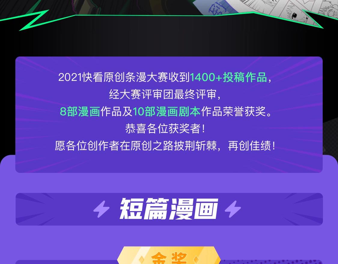 《快看漫画比赛》2021条漫大赛获奖公示 第3页