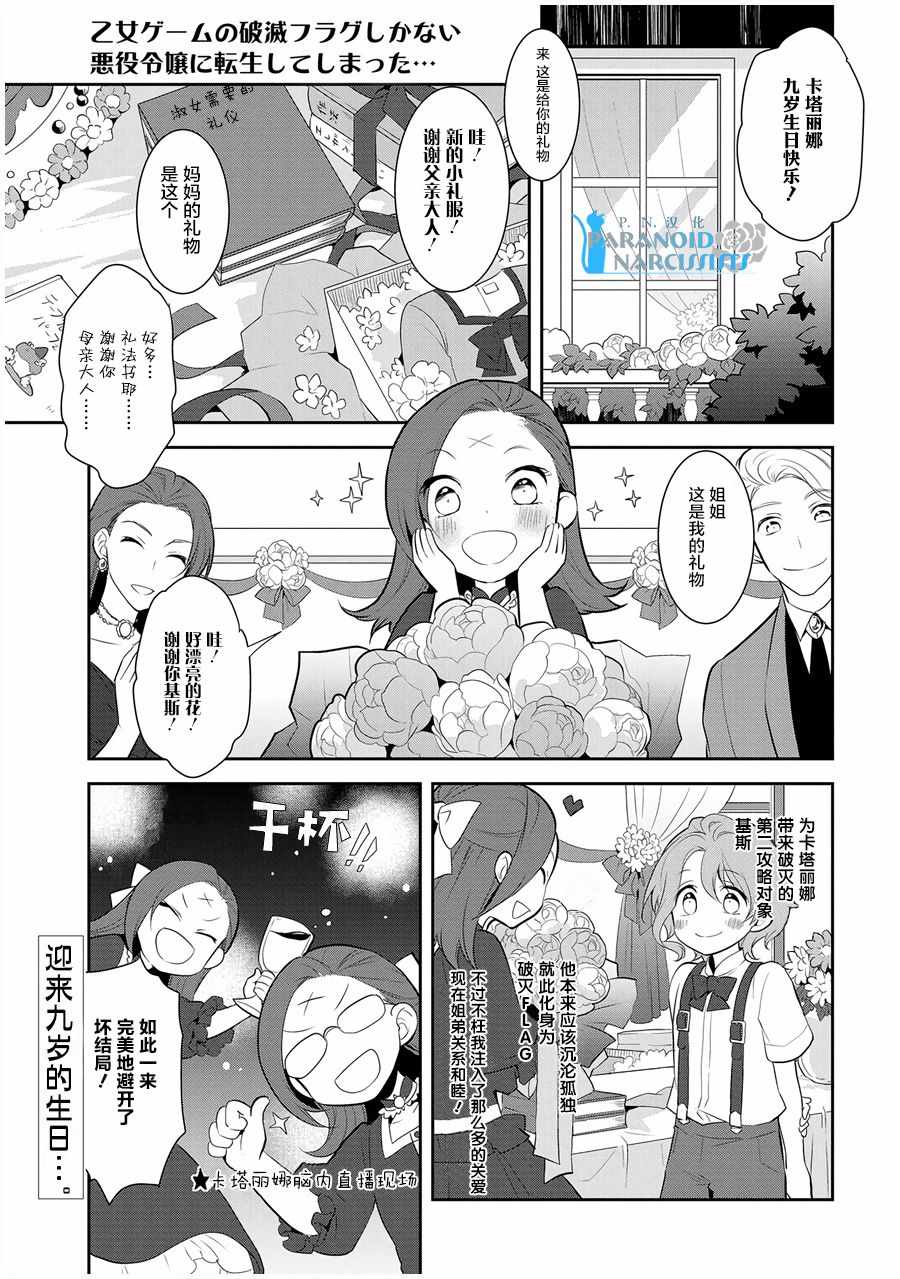 《转生成为了只有乙女游戏破灭 Flag 的邪恶大小姐》第3话 第1页