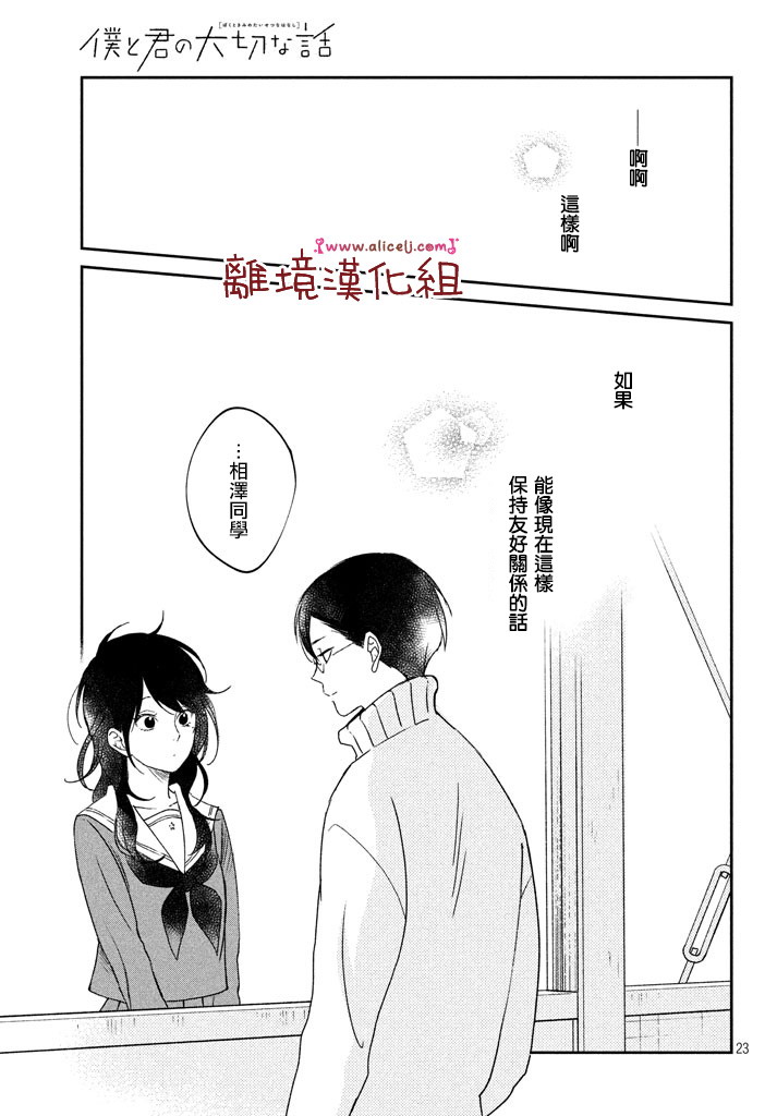 《我与你的重要谈话》第16话 东同学他忘记了（后篇） 第23页