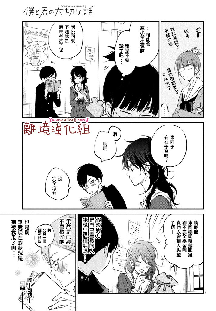 《我与你的重要谈话》第16话 东同学他忘记了（后篇） 第7页