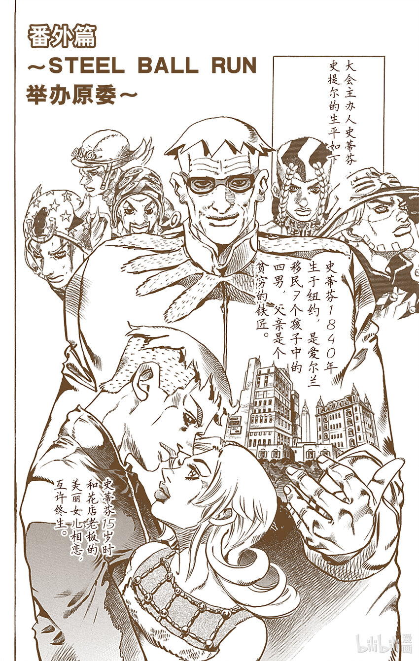 《乔乔的奇妙冒险 彩色版（1-8部）》番外 STEEL BALL RUN 举办原委 第1页