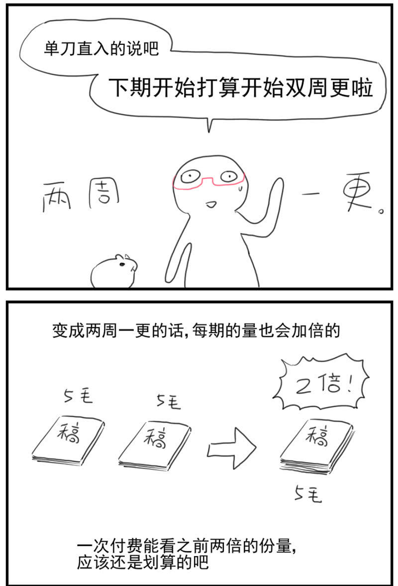 《蠢萌科学家VS眼镜拳法家》双周更公告 第2页