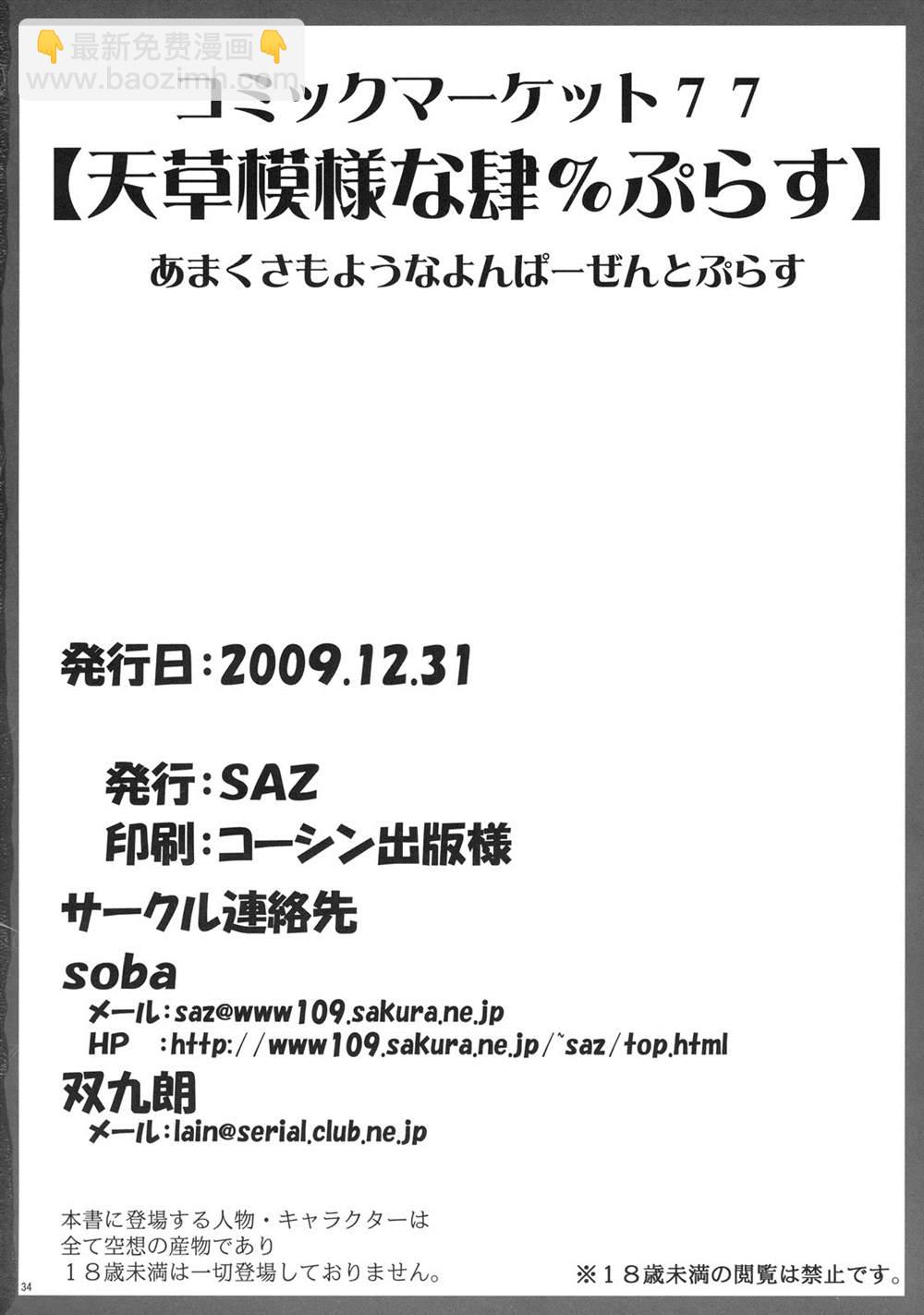 《魔法禁书目录本》(C77) [SAZ (soba, Soukurou)] Amakusa Moyou na Yon % Plus (Toaru Majutsu no Index) 第31页