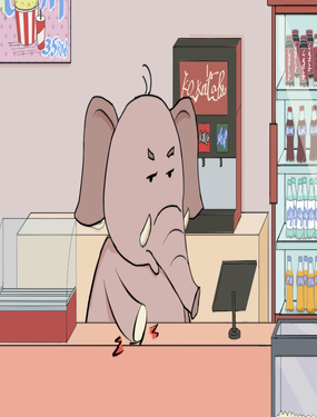 《133天后辞职的帽帽象》漫画封面图 - tl漫画
