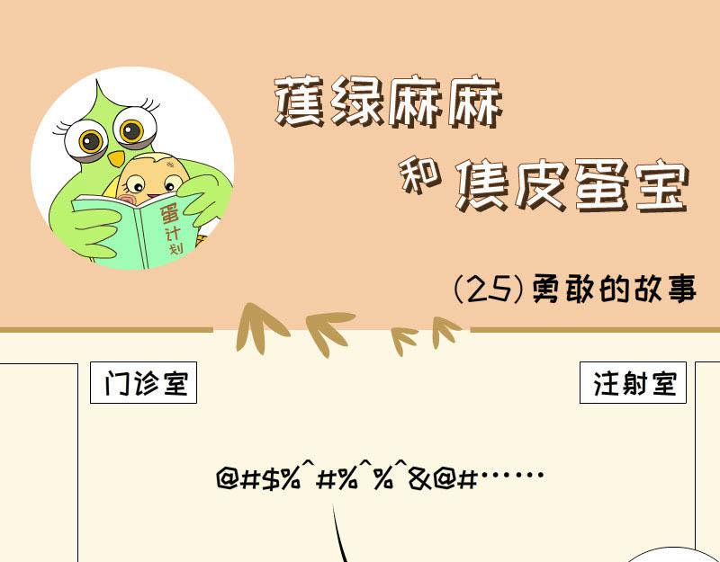 《蕉绿麻麻和焦皮蛋宝》勇敢的故事 第1页