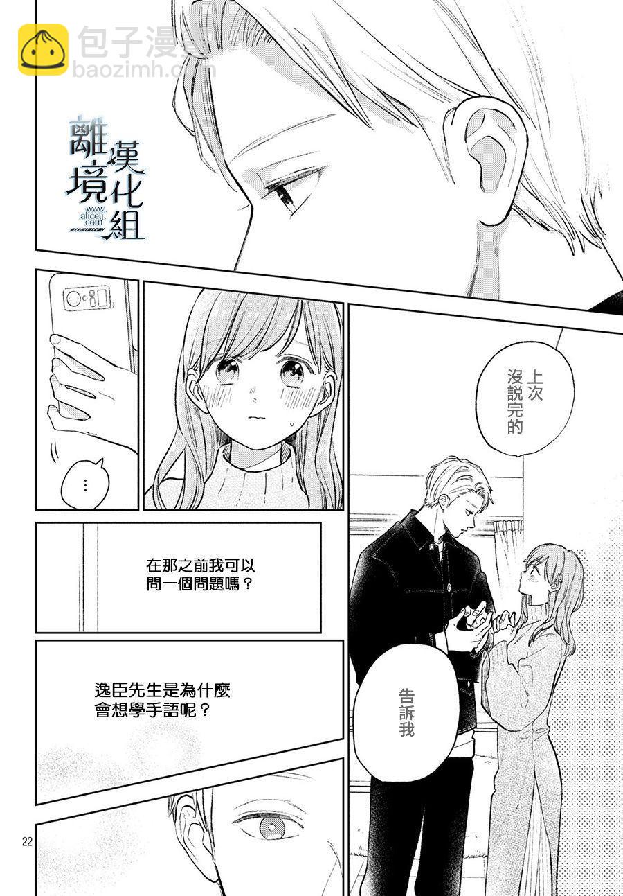 《指尖相触，恋恋不舍》第8话 第22页