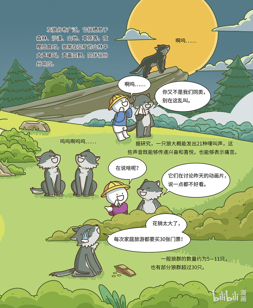 《小蓝带你逛动物园》第六章 有纪律的狼群 第4页