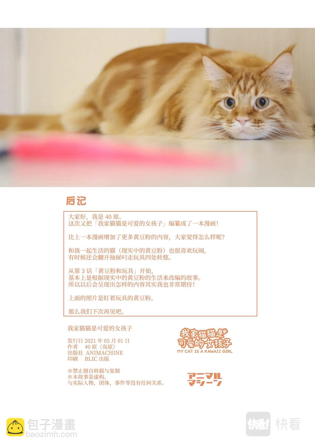 《我家的猫猫是可爱的女孩子》第5话 黄豆粉和顺毛 第18页