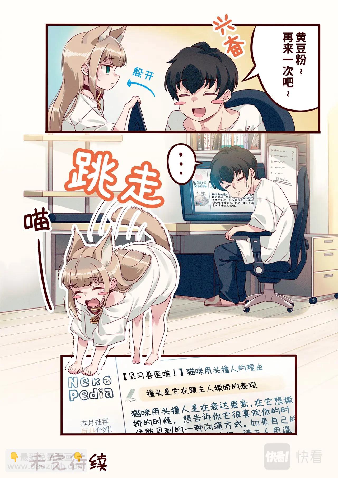 《我家的猫猫是可爱的女孩子》第4话 黄豆粉和撞头？ 第7页