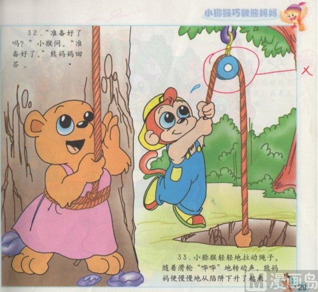 《看图读新编童话》7 小猕猴巧救熊妈妈 第16页