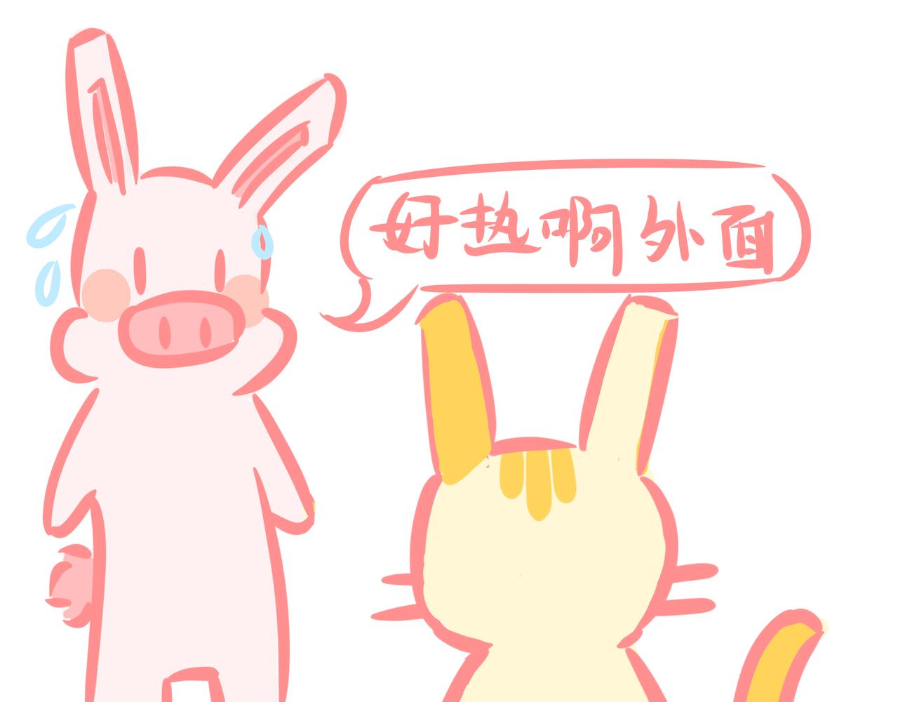 《兔猪与兔猫》第8话 难得的见面 第17页