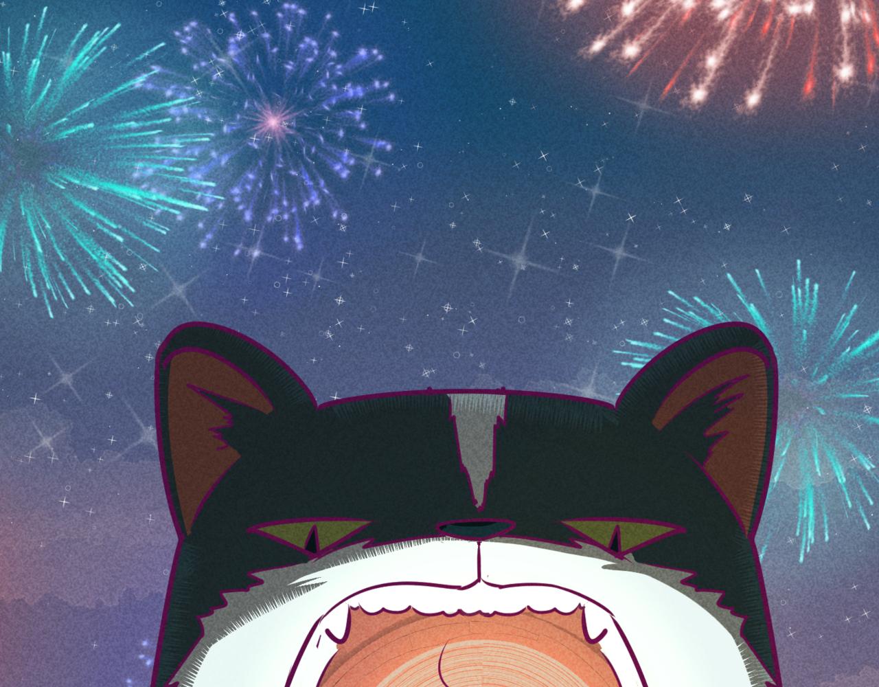 《韩小草的漫画日常》中秋贺图 第1页