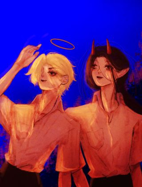 《天使与恶魔的故事》漫画封面图 - tl漫画